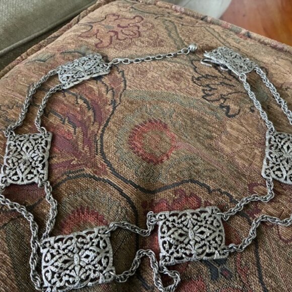 Vintage Silver Metal Belt